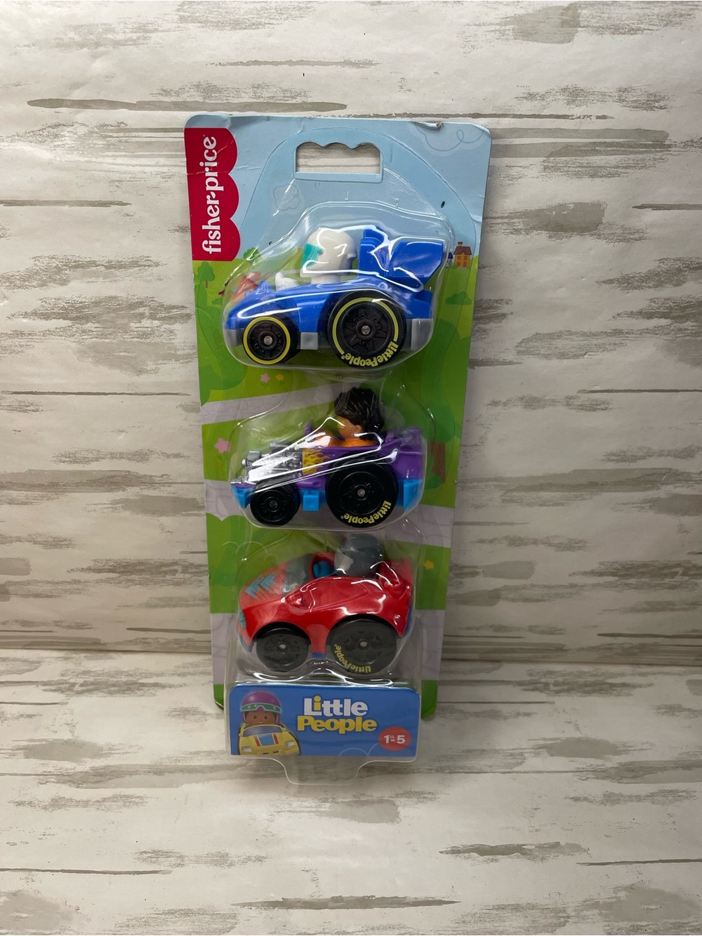 Fisher-Price Little People Blue, Purple & Red Car Pack